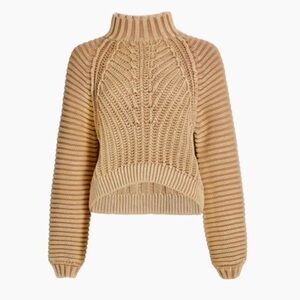 Free People brown ribbed woven knit sweater Sz M